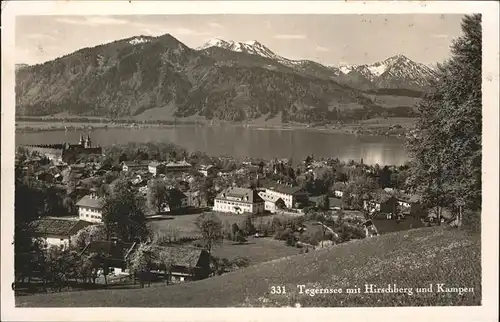 Tegernsee Gesamtansicht Hirschberg Kampen Kat. Tegernsee