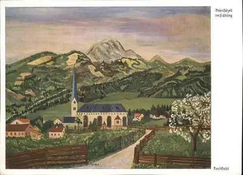 Bayrischzell Zeichnung [Karl Seidl] Kat. Bayrischzell