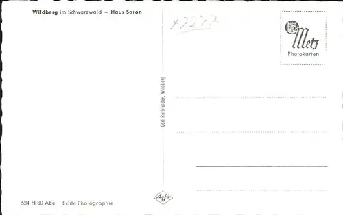 Wildberg Schwarzwald Haus Saron / Wildberg /Calw LKR