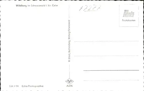 Wildberg Schwarzwald  / Wildberg /Calw LKR