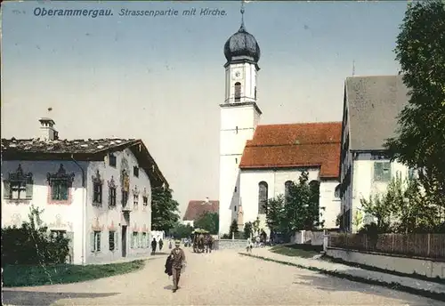 Oberammergau Kirche  Kat. Oberammergau