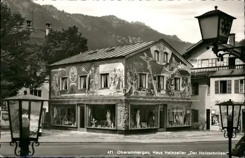 Oberammergau Haus Heinzeller Holzschnitzer Kat. Oberammergau