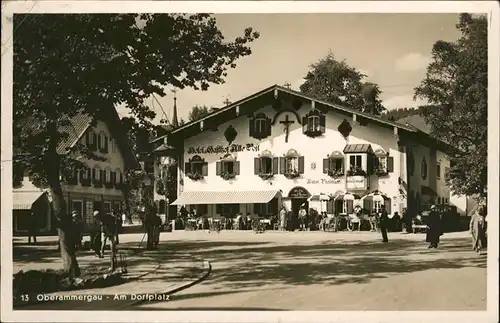 Oberammergau Dorfplatz Hotel Gasthof Alte Post Kat. Oberammergau