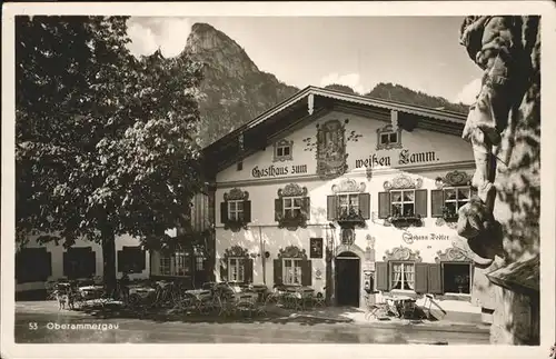 Oberammergau Gasthaus weissen Lamm Kat. Oberammergau