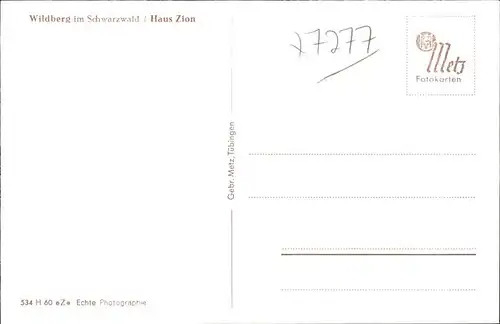 Wildberg Schwarzwald Haus Zion / Wildberg /Calw LKR
