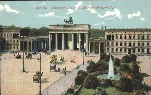 Berlin Pariserplatz Brandenburger Tor Kat. Berlin