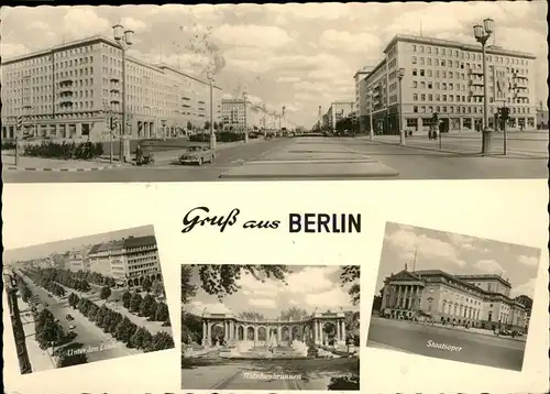 Berlin Staatsoper Unter den Linden Maerchenbrunnen Kat. Berlin