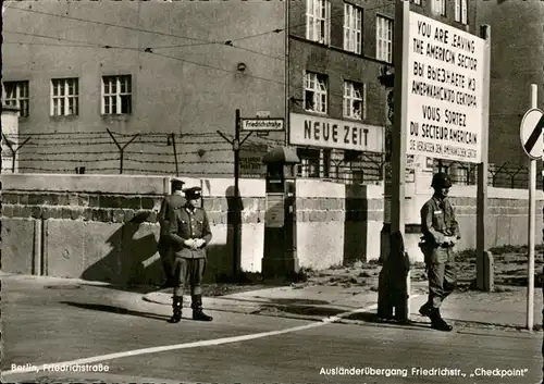 Berlin Friedrichstrasse Checkpoint Kat. Berlin