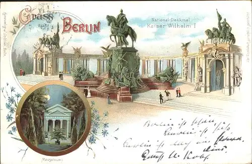 Berlin Kaiser Wilhelm Denkmal Kat. Berlin