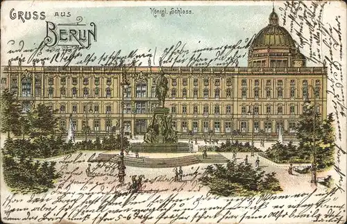 Berlin koenigl. Schloss Kat. Berlin