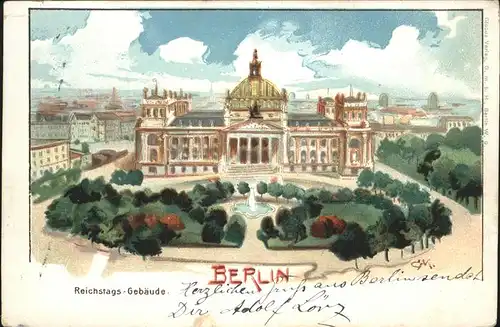 Berlin Reichstags-Gebaeude Kat. Berlin