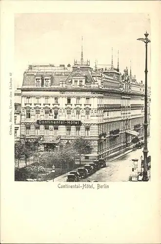 Berlin Continental-Hotel Kat. Berlin