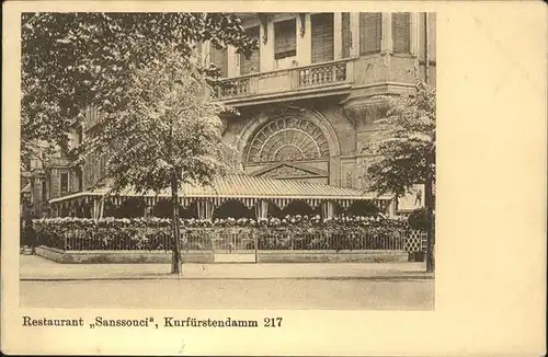 Berlin Restaurant Sanssouci Kat. Berlin