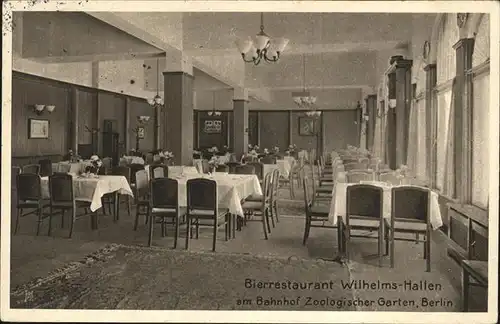 Berlin Bierrestaurant Wilhelms-Hallen Kat. Berlin