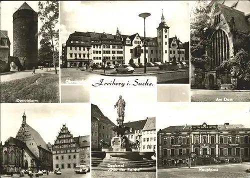 Freiberg Sachsen Dom Hauptpost Otto der Reiche Donaturm Kat. Freiberg