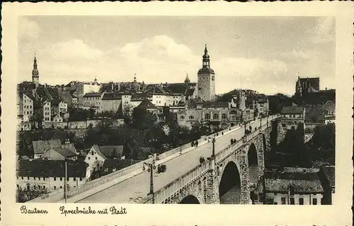 Bautzen Spreebruecke Stadt Kat. Bautzen