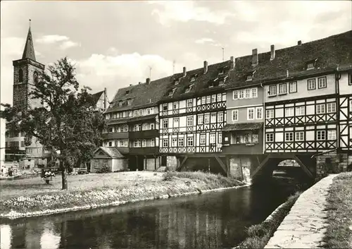 Erfurt Kraemerbruecke Fachwerkhaeuser Kat. Erfurt