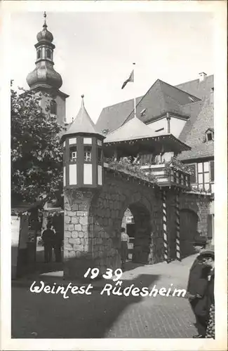Ruedesheim Weinfest 1939 Kat. Ruedesheim am Rhein