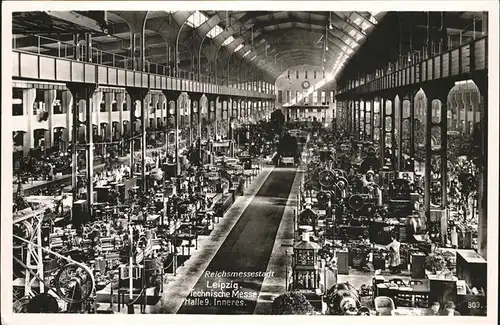 Leipzig Reichsmessestadt Technische Messe Halle 9 Inneres Kat. Leipzig