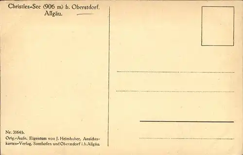 Oberstdorf Christlessee Kat. Oberstdorf