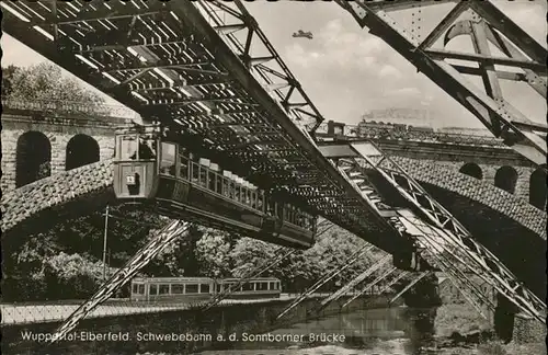 Wuppertal Elberfeld Schwebebahn Sonnborner Bruecke Kat. Wuppertal