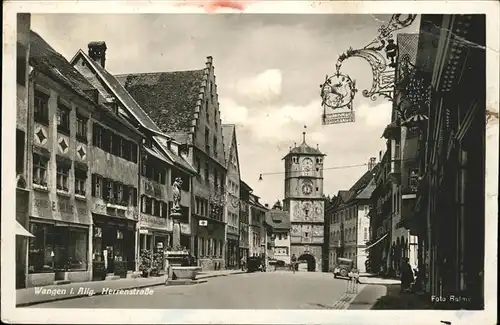 Wangen Allgaeu Herrenstrasse Brunnen Kat. Wangen im Allgaeu