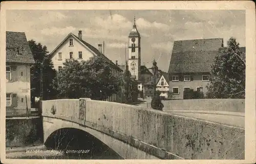 Wangen Allgaeu Unterstadt Bruecke Kat. Wangen im Allgaeu