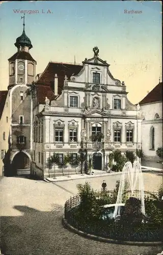 Wangen Allgaeu Rathaus Springbrunnen Kat. Wangen im Allgaeu