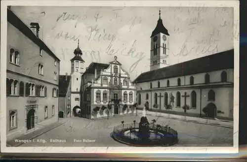 Wangen Allgaeu Rathaus Brunnen Kat. Wangen im Allgaeu