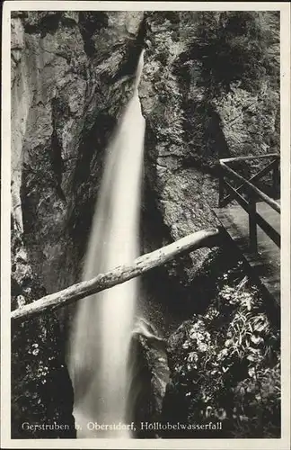 Oberstdorf Gerstruben Hoelltobelwasserfall Kat. Oberstdorf