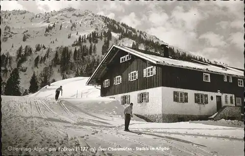 Oberstaufen Oberstieg Alpe am Falken Ski Winter Kat. Oberstaufen