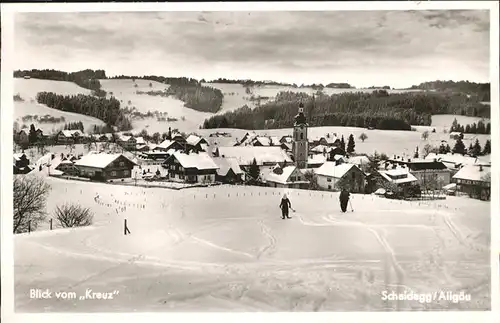 Scheidegg Allgaeu Ski Winter Kat. Scheidegg