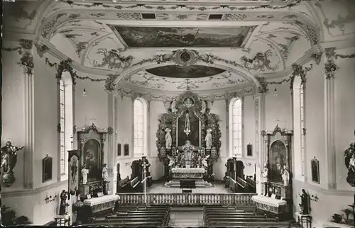 Scheidegg Allgaeu Pfarrkirche Innenansicht Kat. Scheidegg