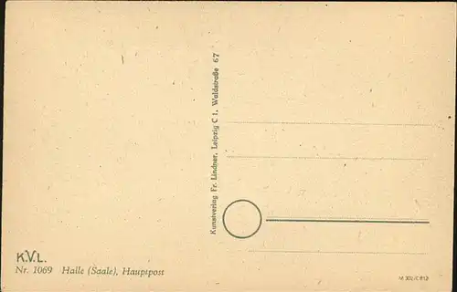 Halle Saale Hauptpost Kat. Halle