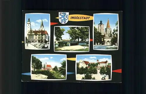 Ingolstadt Donau Altes Rathaus Donaubruecke Kreuztor Schloss Kat. Ingolstadt