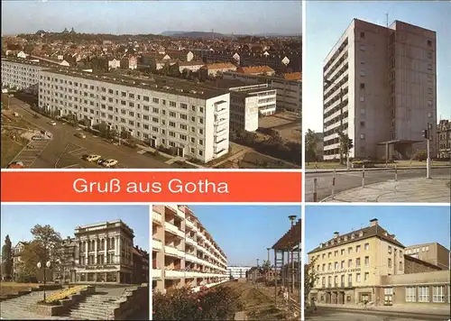 Gotha Thueringen Leninplatz Hochhaus Neubaugebiet Kulturhaus Johannes R. Becher / Gotha /Gotha LKR