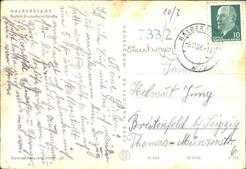 Halberstadt  Kat. Halberstadt