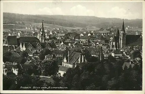 wz33505 Ansbach Mittelfranken Bismarckturm Kategorie. Ansbach Alte Ansichtskarten