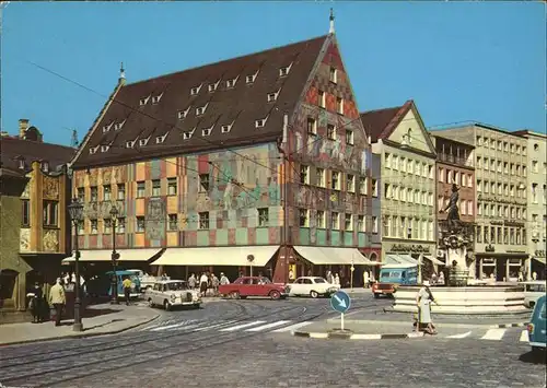 Augsburg Merkurbrunnen Weberhaus Kat. Augsburg