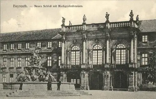 Bayreuth Neues Schloss Markgrafenbrunnen Kat. Bayreuth