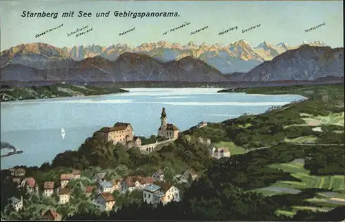 Starnberg Gebirgspanorama Kat. Starnberg