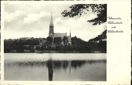 Chemnitz Schlossteich Schlosskirche Kat. Chemnitz