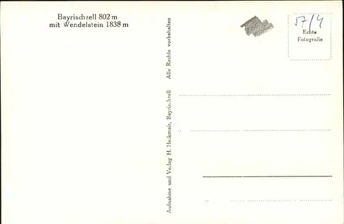 Bayrischzell Wendelstein Kat. Bayrischzell