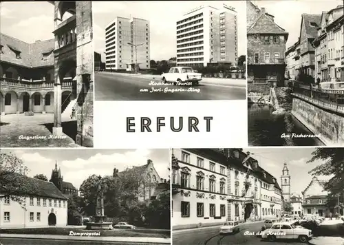 Erfurt Plattenbau Autos Trabant Augustiner Kloster Dompropstei Kat. Erfurt