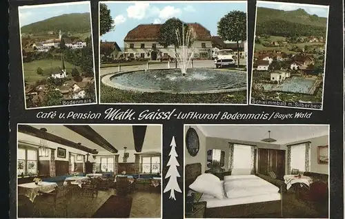 wz37663 Bodenmais Cafe Pension Math. Gaissl Haus der Gemuetlichkeit Brunnen Schwimmbad  Kategorie. Bodenmais Alte Ansichtskarten