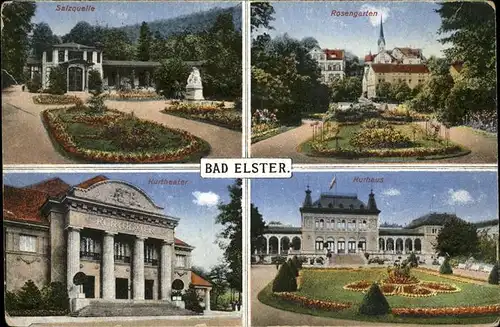 wz38056 Bad Elster Vogtland Kurhaus Kurtheater Salzquelle Rosengarten Kategorie. Bad Elster Alte Ansichtskarten