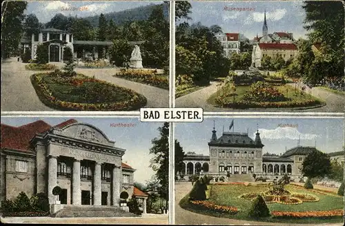 wz38057 Bad Elster Vogtland Kurhaus Kurtheater Salzquelle Rosengarten Kategorie. Bad Elster Alte Ansichtskarten