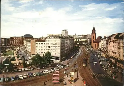 Frankfurt Main Rossmarkt Goethe Platz Rathenau Platz Autos Strassenbahn Kat. Frankfurt am Main