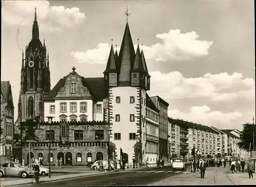 Frankfurt Main Dom Saalhof mit Rententurm Kat. Frankfurt am Main