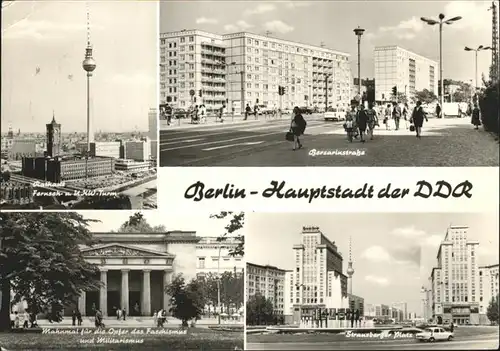 Berlin Rathaus Fernsehturm Strausberger Platz Bersariusstrasse Kat. Berlin